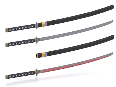 Samurai Sword Miao Dao Machete Long Dao Sword Scabbard 3d model