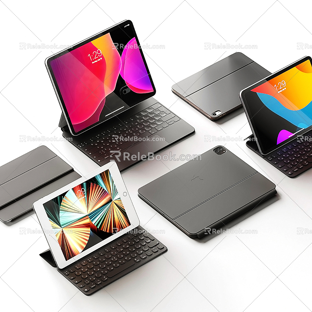 Modern Tablet Apple Laptop Tablet Combo 3d model