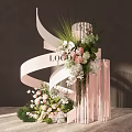 Modern Meichen Wedding Welcome Area 3d model