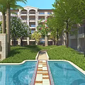 Luxurious Detached Villa With Lush Garden Swimming Pool And Palm Trees