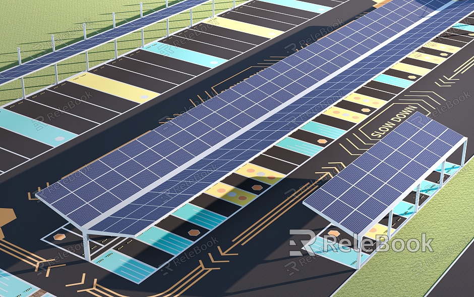 Solar car shed solar parking lot model