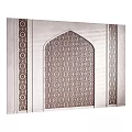 Ornate Architectural Decorative Panel With Arched Design And Intricate Geometric Patterns