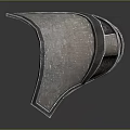 Intricate Medieval Arm Guard Weapon With Silver Engravings And Leather Strap 3d model