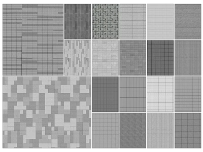 Modern Paving Sitches Paving Paving Square Stone Gradual Change Paving Creative Commercial Paving 3d model