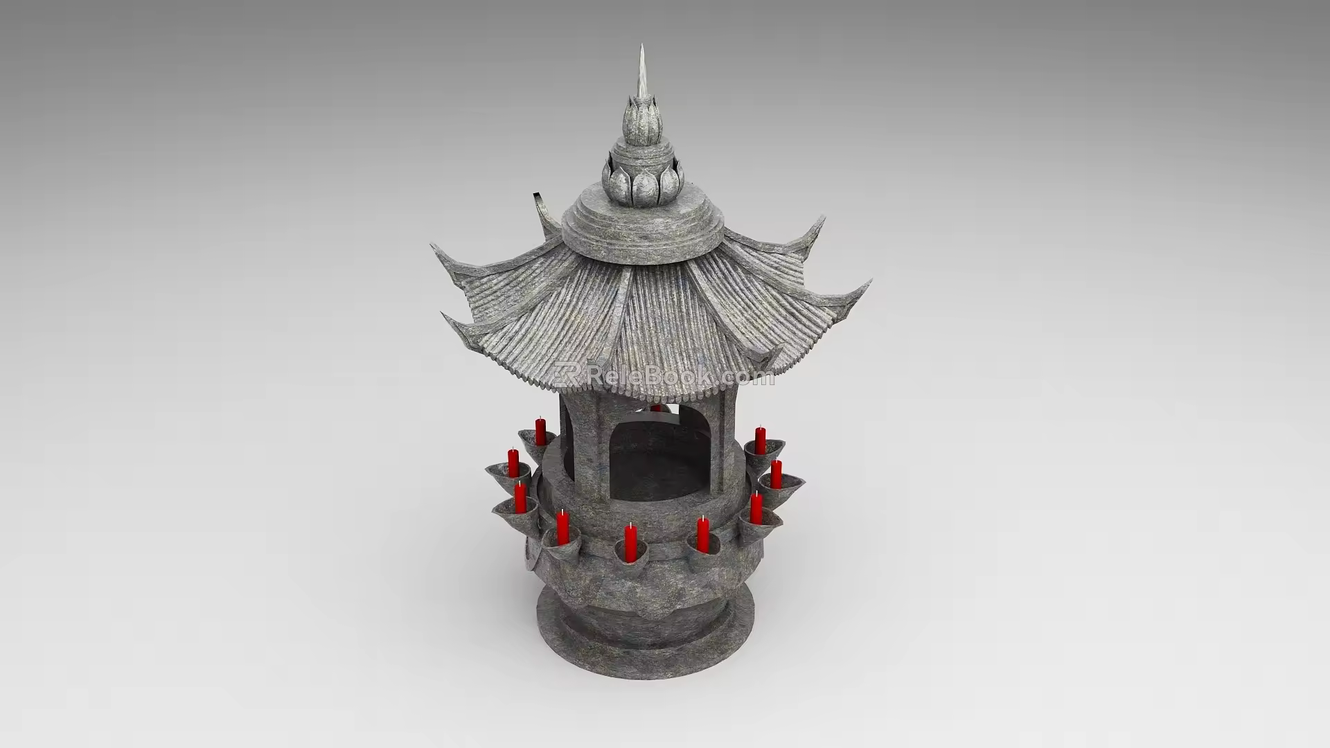 Stone Tower Lamp Stone Tower Landscape Lamp Ancient Lamp Palace Lamp 3d model