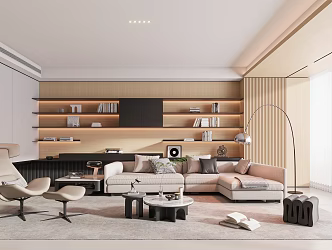 modern living room 3d model