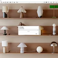 Silent Cream Wind Table Lamp 3d model