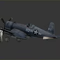 Blue Military Airplane Model With Propeller Number 92 Star Emblem And White Uniform Figure