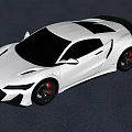 White Sports Car With Sleek Exterior Design Black Wheels And Red Brake Calipers