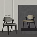 Wabi Sabi Style Dining Chairs With Wooden Frame And Natural Linen Upholstery