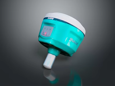 Trimble R9s Turquoise And White GNSS Receiver With Digital Display And Compact Design 3d model
