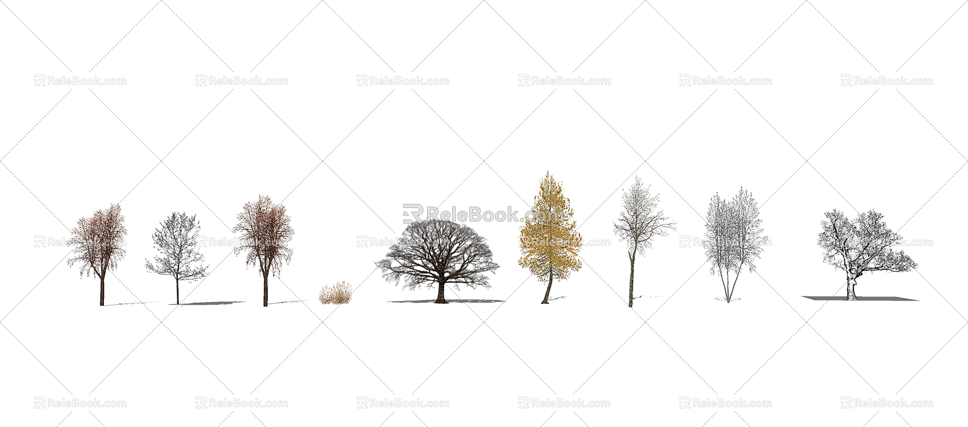 Modern Tree Dead Tree Winter Tree 3d model