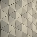 White Hexagonal Geometric Pattern Ceiling Tiles With 3D Design And Modern Aesthetic 3d model