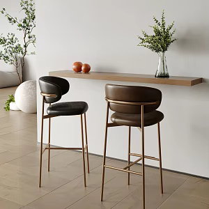 Light Luxury Modern Bar Chair Combination Bar Chair 3d model