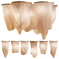 Modern Wavy Beige Fabric Ceiling Light for Home Interior Decoration 3d model