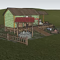 hut in the forest 3d model