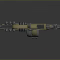 Modern sci-fi rifle sci-fi sniper rifle laser pulse gun pulse gun 3d model