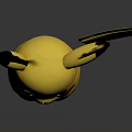 Yellow Pikachu Toy Figure With Black Ears Red Cheeks And Lightning Tail