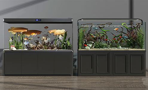 Modern fish tank 3d model