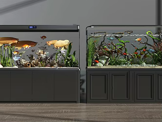Modern fish tank 3d model
