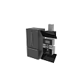 Modern Black Stainless Steel Kitchen Appliances With Bosch Refrigerator Microwave And Built in Design