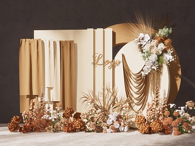 Modern brown Wedding Welcome Area model