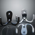 Sturdy Metal Hooks For Daily Necessities With Black And Silver Simple Design