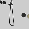 Matte Black Modern Shower System With Handheld Fixed Head Control Valve And Color Options 3d model