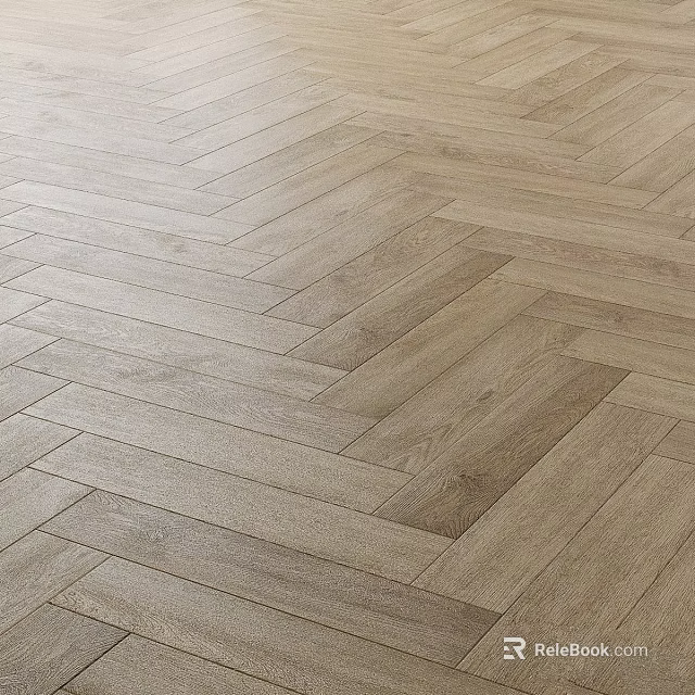 Stylish Classic Wooden Floor Design With Herringbone Pattern And Natural Wood Texture 3d model 