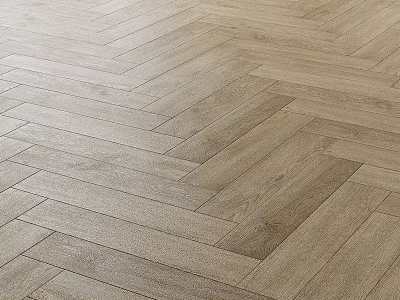 Stylish Classic Wooden Floor Design With Herringbone Pattern And Natural Wood Texture 3d model