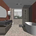 Modern toilet 3d model