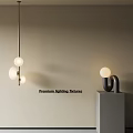 Modern small chandelier table lamp combination 3d model