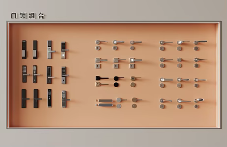 Modern medieval door handle creative design door handle spherical door lock door handle smart lock 3d model