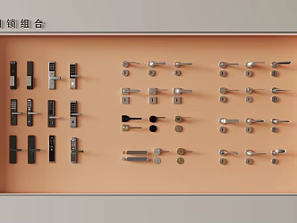 Modern medieval door handle creative design door handle spherical door lock door handle smart lock 3d model