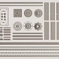 Decorative Corner Moldings With Various Styles Intricate Patterns And Ornamental Trim 3d model