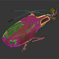 Golden Aerospace Helicopter With Streamlined Design For Space Exploration Missions