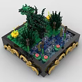 LEGO toy blocks forest plant swamp 3d model