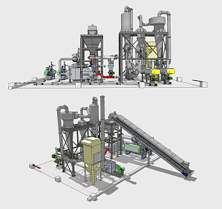 Modern Industrial Dryer Equipment Dryer 3d model