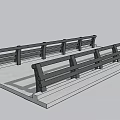 Modern Railing 3d model