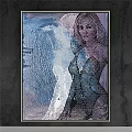 Contemporary Abstract Portrait Painting Featuring Female Figure With Vibrant Colors And Textured Brushstrokes