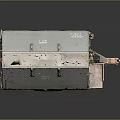 Military Style Green Car Trailer Parts With Wheels And Storage Compartment