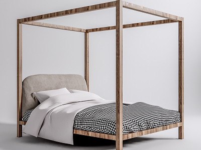 Modern Double Bed Shelf Double Bed model