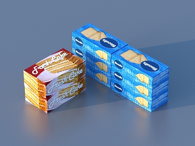 Packaging Box Snack Food Box 3d model