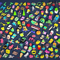 Colorful Various Educational Kids Toys With Letters Animals Fruits And Vehicles