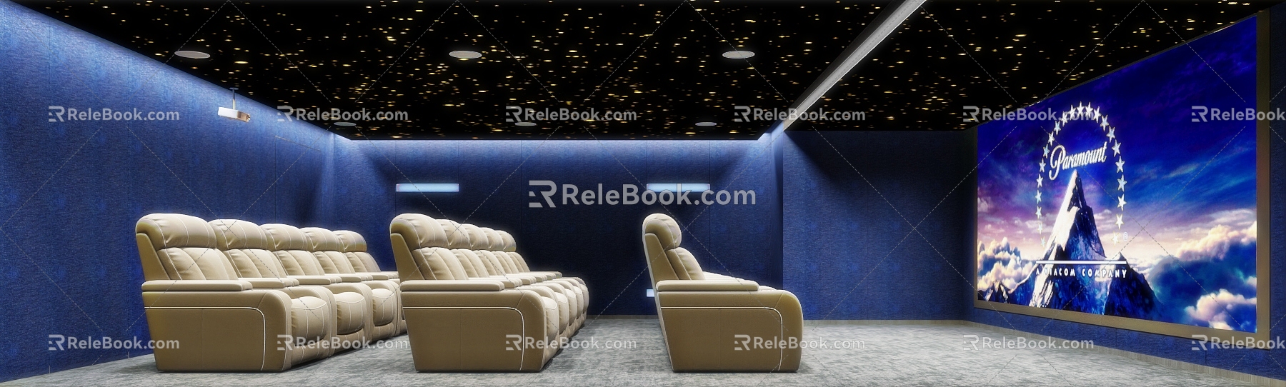 Video room future learning space 3d model