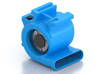 High Performance Blue Industrial Centrifugal Fan For Efficient Ventilation Systems Equipment 3d model