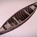 Modern boat Wooden boat Old boat 3d model