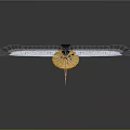 Bird Shaped Decorative Figurine Set With Straw Hat Spread Wings And Long Legs