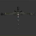 Green Tactical Crossbow With Arrows Bowstring Stock And Metal Components