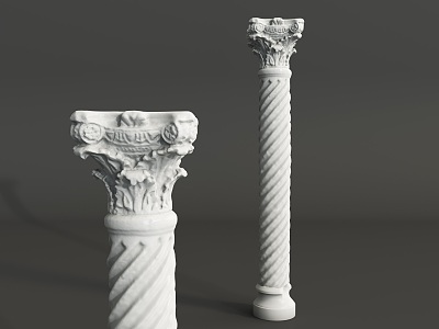 European Column Roman Column 3d model